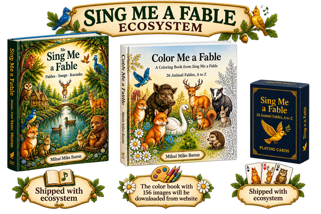 Sing Me a Fable Storybook & Card Deck Bundle. an unique educational ecosystem