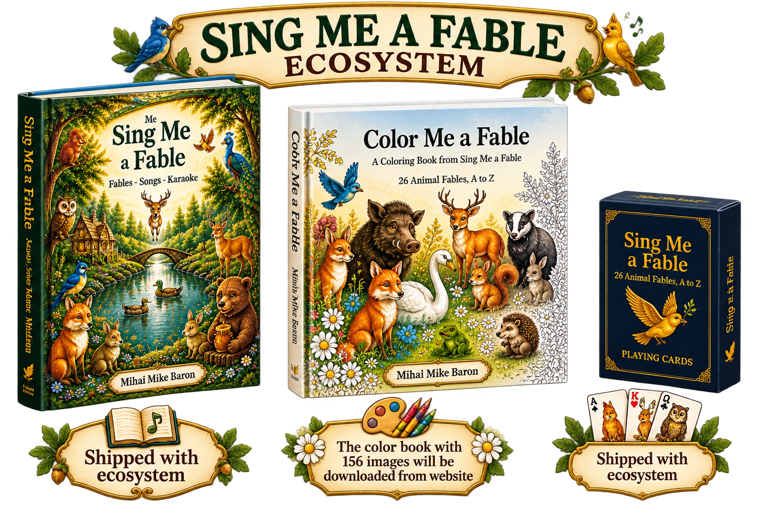 Sing Me a Fable Storybook & Card Deck Bundle. an unique educational ecosystem
