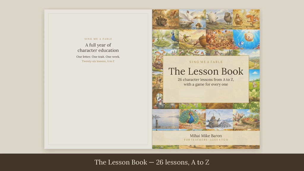 The Sing Me a Fable Lesson Book: 26 Printable Lesson Plans for K-1 to K-4 and Homeschool